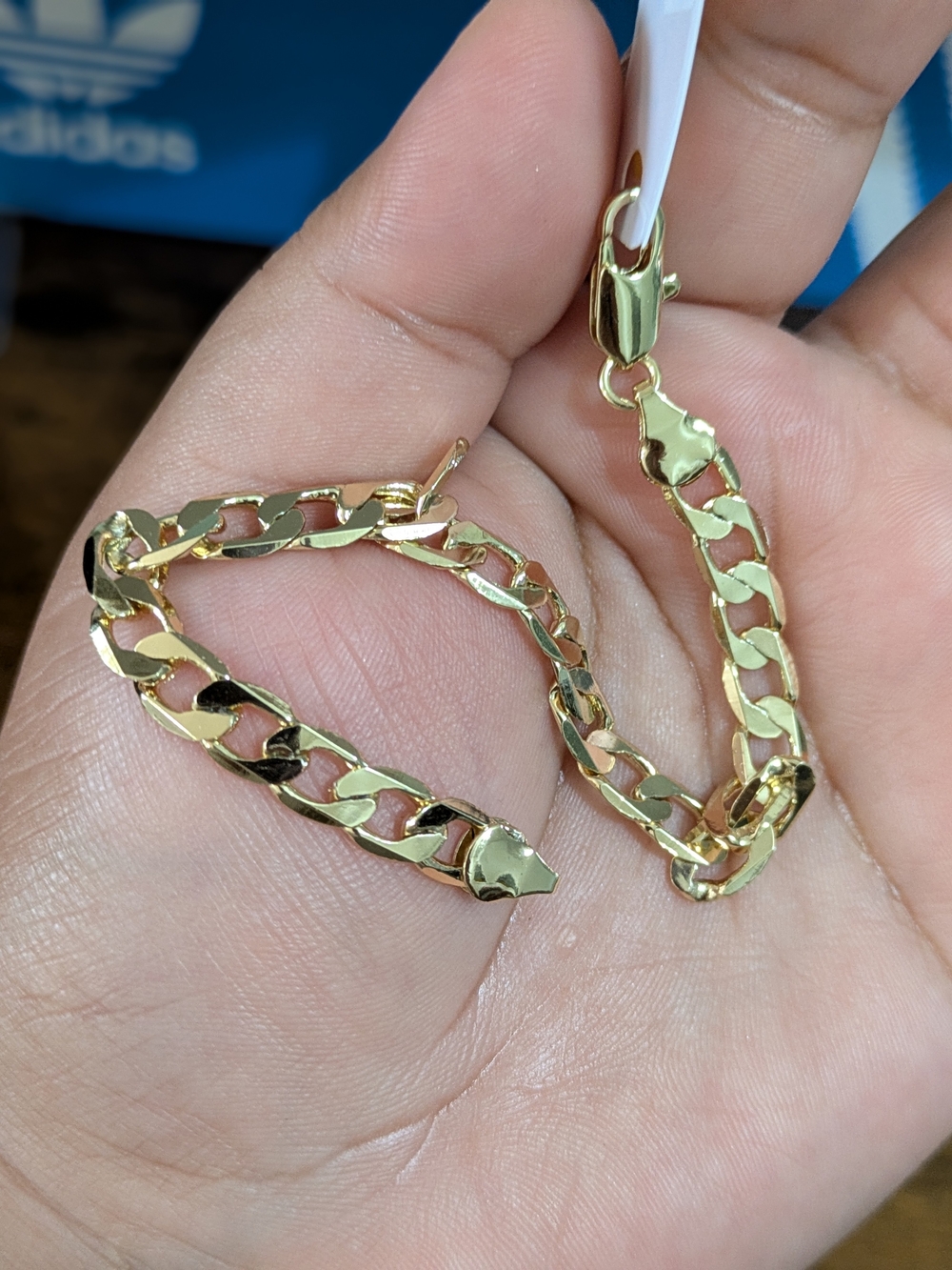 Gold Plated Tone Figaro Chain Bracelet - Unbranded